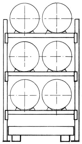 Fassregal, GF, BxTxH 1350x850x2500 mm,