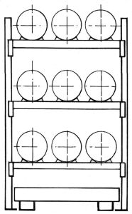 Fassregal, GF, BxTxH 1350x850x2500 mm,