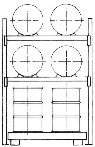 Fassregal, GF, BxTxH 1350x850x2500 mm,