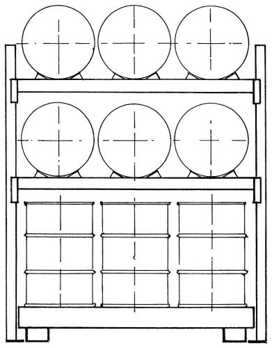 Fassregal, GF, BxTxH 2225x850x2500 mm,