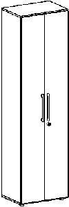 Flügeltürschr., BxTxH 800x420x2160 mm,