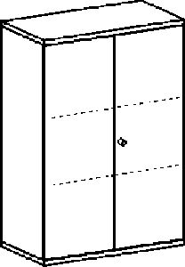 Flügeltürschr., BxTxH 800x425x1152 mm,