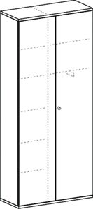 Flügeltürschr., BxTxH 1000x425x2304 mm,