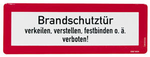 Brandschutzs., Folie lnl, 210x74 mm,