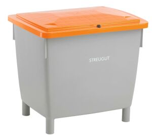 Streugutbehälter, grün/orange, 210 l,