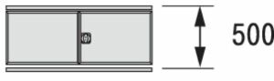 Flügeltür  500x1300      R7035