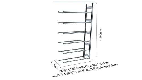 Reifenregal/Räderegal 4500x1500x400 (HxBxT)