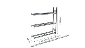 Reifenregal/Räderegal 2000x2000x400 (HxBxT)